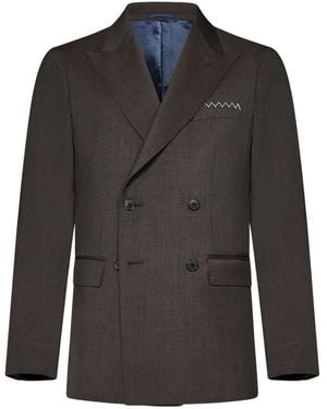 Low Brand Double-Breasted Blazer - Black