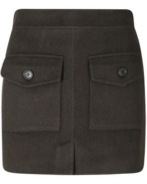 Department 5 Cassie Minirock Aus Wolle - Schwarz