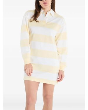 Calvin Klein Sheer Long Sleeve A-Line Dress in Black | Lyst