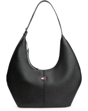 Tommy Hilfiger Logo-Plaque Shoulder Bag - Black