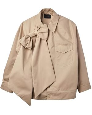 Simone Rocha Jack Met Dolman Mouwen En Strikdetail - Naturel