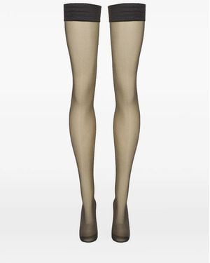 Wolford 20 Stay-Up Sheer Stockings - Black