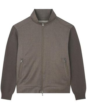 Paul & Shark Panelled Zip-Up Cardigan - Grey
