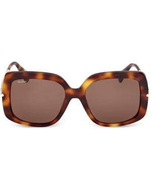 Max Mara Eyewear Square-Frame Sunglasses - Brown