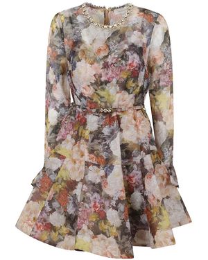 Zimmermann Alchemy Floral-Print Mini Dress - Multicolour