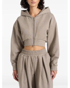 Manière De Voir Josiane Relaxed Zip Through Hoodie - Grey