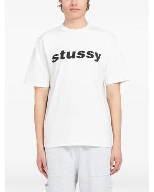 Stussy Shark Geverfd T-Shirt - Wit