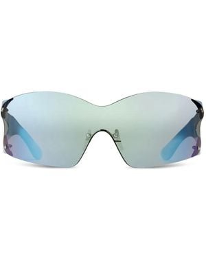 Ganni Mirrored-Lenses Sunglasses - Blue