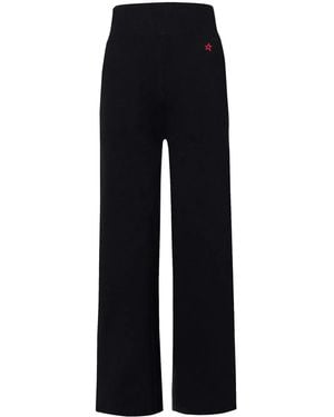 Perfect Moment Knitted Wide-Leg Ski Pants - Blue