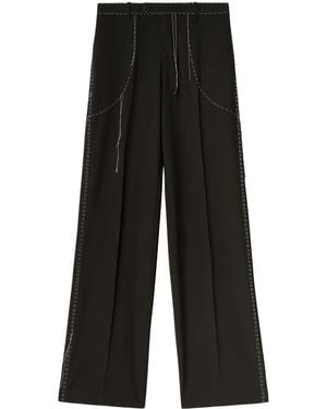 Off-White c/o Virgil Abloh Off- Tailored Trousers With Contrast Stitching - Black