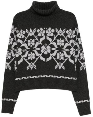 High Sport Zoe Fairisle Pullover - Schwarz