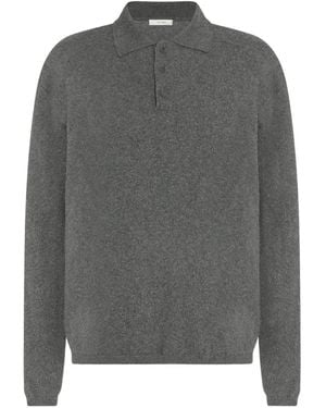 The Row Almot Textured Polo Shirt - Grey