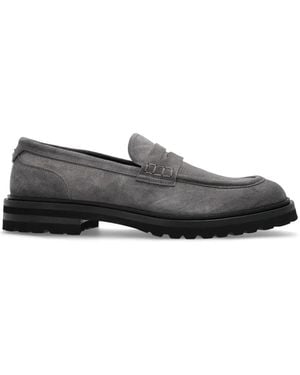 Dolce & Gabbana Logo-Plaque Loafers - Grey