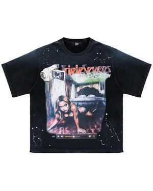 Triple Sevens Filmstar Graphic-Print T-Shirt - Blue