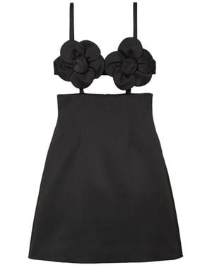 Marc Jacobs Daisy-Appliqué Mini Dress - Black