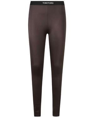 Tom Ford Leggings With Logo - Gray