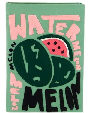 Olympia Le-Tan X Fox & Velvet Watermelon Buch-Clutch - Grün
