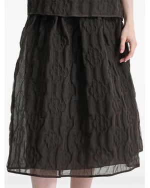 Cecilie Bahnsen Textured Balaskirt Skirt - Black