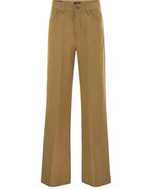 Dondup Pantalones Amber Con Cinco Bolsillos - Neutro