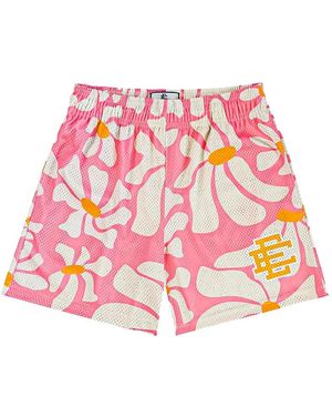 Eric Emanuel Ee Logo Daisy-Print Shorts - Pink
