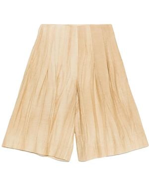 Yerse Shorts Mit Bundfalten - Natur