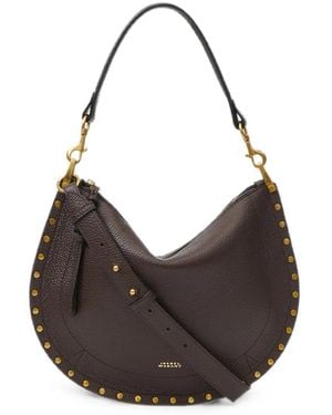 Isabel Marant Oskan Soft Zip Shoulder-Strap Bag - Grey
