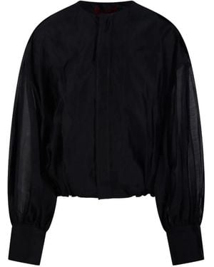 Thelatest Blouson-Sleeve Top - Black