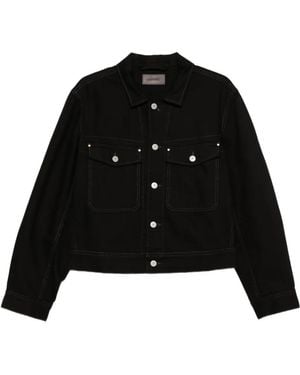 Lemaire Heavy Denim Trucker Jacket - Black