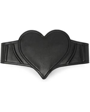 Vivienne Westwood Heart-Motif Leather Belt - Black