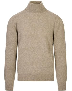 Agnona Pull À Col Roulé - Natural