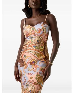 Guess Robe-Nuisette À Motif Cachemire - Blue