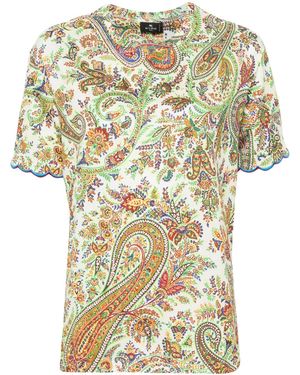 Etro ペイズリー Tシャツ - グリーン
