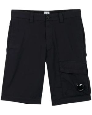 C.P. Company Lens-Detail Cargo Pocket Shorts - Black