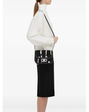 Ferragamo Double Gancini Shoulder Bag (Xs) - White