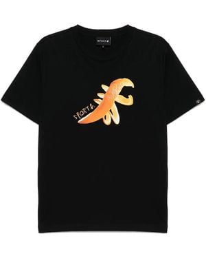 SPORT b. by agnès b. Dino フードアートプリント Tシャツ - ブラック