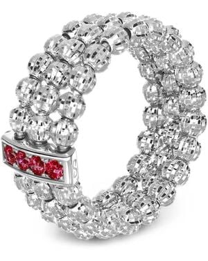 Desmo Anillo Crystal Color Con Zirconia Cúbica - Blanco