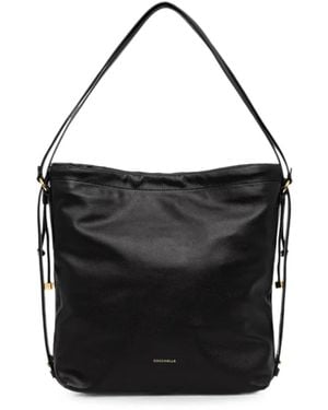 Coccinelle Drawstring Tote Bag - Black