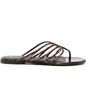 ALEVI Printed Flat Sandals - White