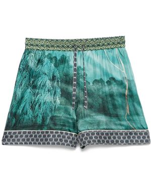 Pierre Louis Mascia シルクショートパンツ - グリーン