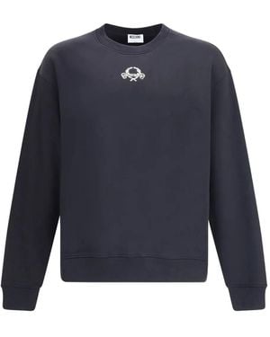 Moschino Logo-Embroidered Sweatshirt - Blue
