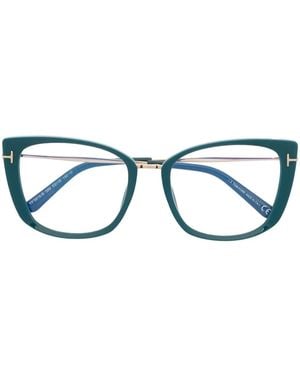 Tom Ford トム・フォード・アイウェア キャットアイ眼鏡フレーム - ブルー