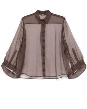 Peserico Semi-Sheer Shirt - Brown