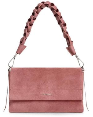 Coccinelle Small Boheme Braided-Handle Tote Bag - Pink