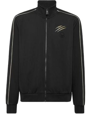 Philipp Plein Zip-Up Bomber Jacket - Black