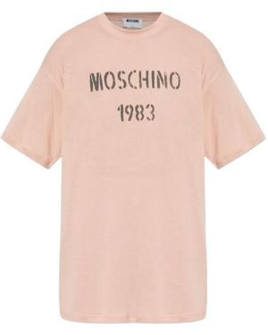 Moschino Logo-Print T-Shirt - Pink