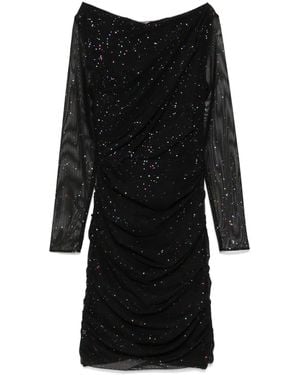 Talbot Runhof Minikleid Mit Glitter-Detail - Schwarz