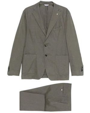 Manuel Ritz Patch-Pocket Single-Breasted Suit - Grey