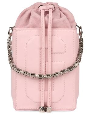 Gcds Logo-Embossed Bucket Bag - Pink
