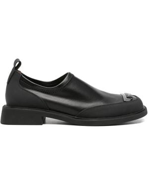 Linda Baumann Mocassins À Bout Carré - Black