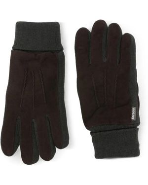 Barbour Gerippte Magnus Handschuhe - Schwarz